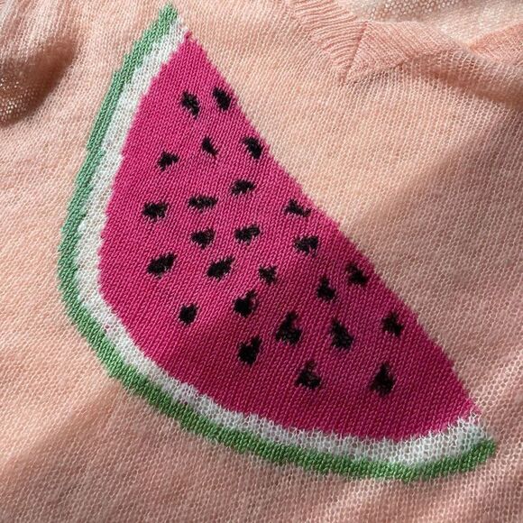 WILDFOX COUTURE Watermelon V-Neck in Peaches - Picture 6 of 13
